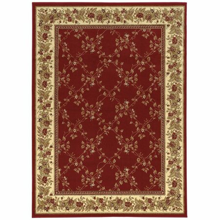 AURIC 1590-1002-RED 5 ft.5 x 7 ft.7 Como Rug - Red AU3174551